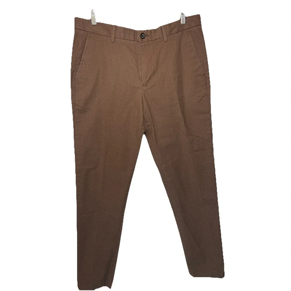 Banana Republic Mason Stretch Chino Pants Mens 34x34 Brown Tapered Fit Stretch‎